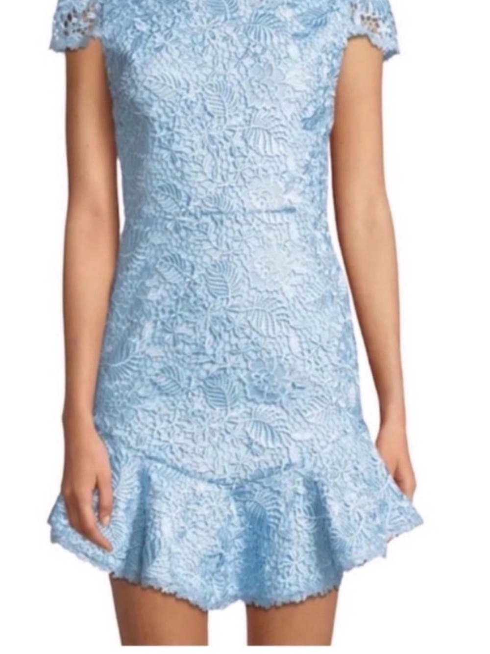 Alice + Olivia Rapunzel Lace Mini Dress Icy Blue (light blue) NWT Size 10